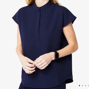Figs Rafaela Scrub Top (Navy)